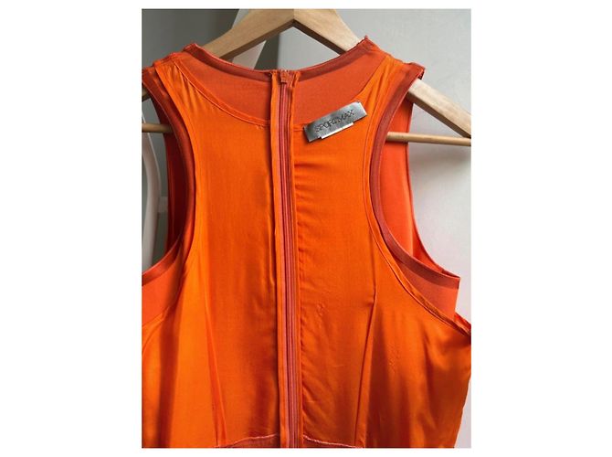 Orange Rote Midi-Kleid von Sportmax - Ansicht 11