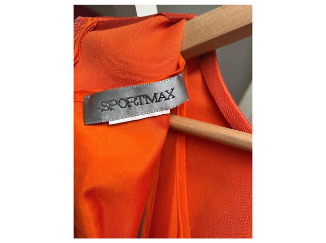 Orange Rote Midi-Kleid von Sportmax - Ansicht 3