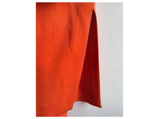 Orange Rote Midi-Kleid von Sportmax - Ansicht 6