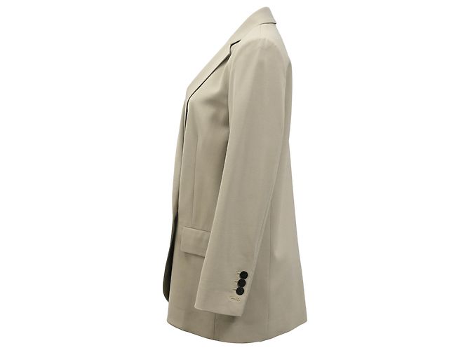 Blazer de doble botonadura en lana verde de Theory - vista 2