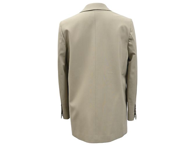 Blazer de doble botonadura en lana verde de Theory - vista 3
