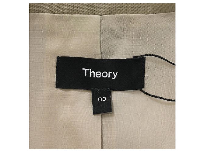 Blazer de doble botonadura en lana verde de Theory - vista 4