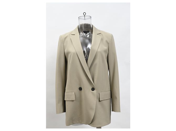 Blazer de doble botonadura en lana verde de Theory - vista 6