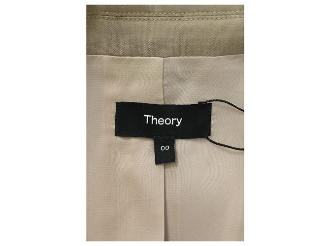 Blazer de doble botonadura en lana verde de Theory - vista 9