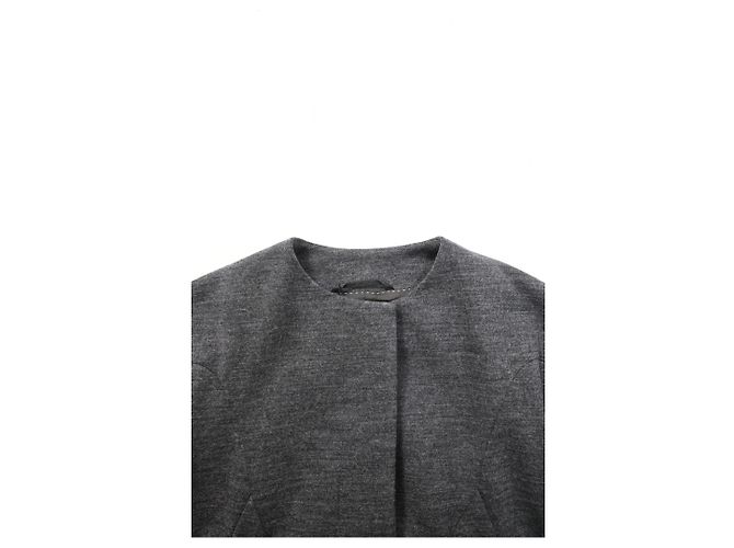 Abrigo Neil Barrett con bufanda de algodón gris - vista 10