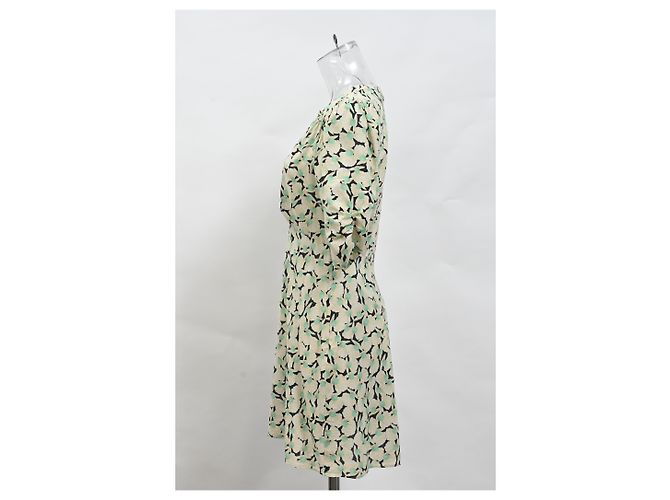 Autre Marque Rixo Enya Mini-Kleid mit Perlenmuster aus mehrfarbigem Baumwollstoff Mehrfarben - Ansicht 7