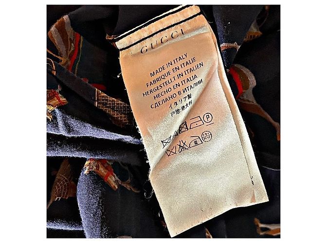 Authentische Gucci Tom Ford Pferdemotiv Hemd Blau - Ansicht 7