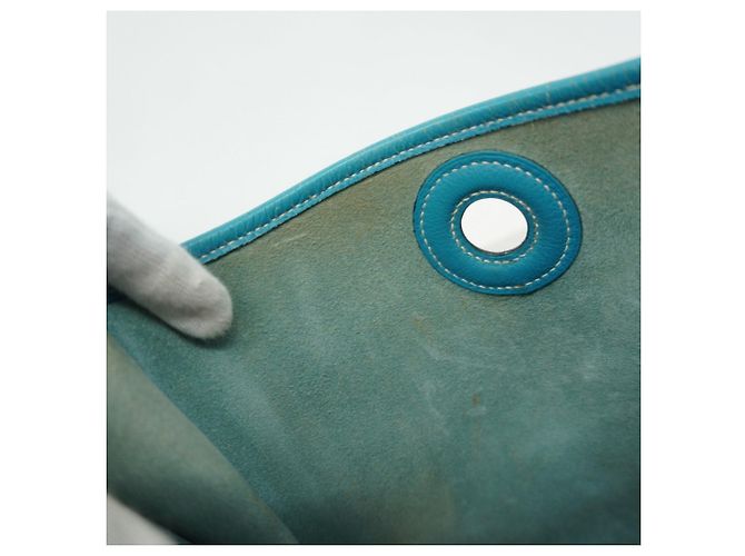 Hermès Borsa a Spalla Hermes Vespa PM Togo Blu Jeans - vista 12