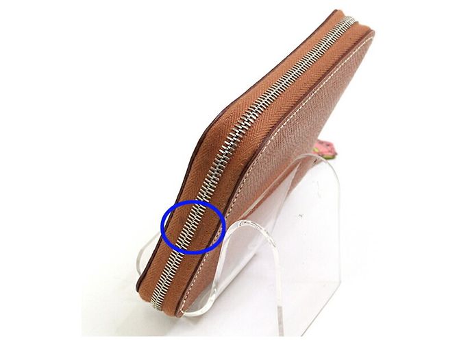 Porta-moedas compacto em seda Azap da Hermès Dourado - vista 3