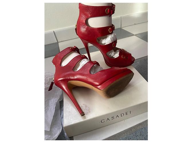 Casadei Absatzsandale Rot - Ansicht 4