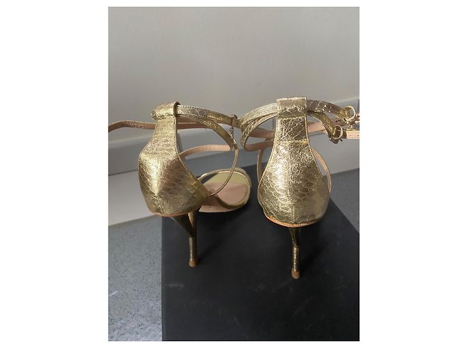 Dsquared2 Skulpturale Absatzsandalen Golden - Ansicht 4