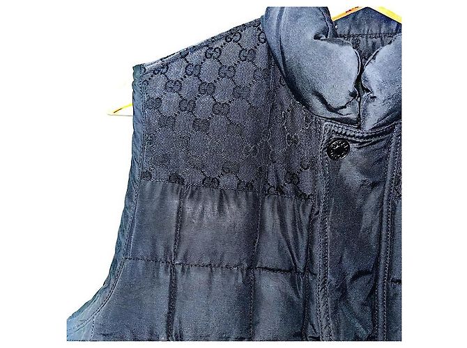 Authentische Gucci Tom Ford Monogram GG gepolsterte Weste Schwarz - Ansicht 2