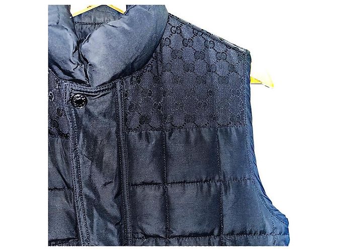 Authentische Gucci Tom Ford Monogram GG gepolsterte Weste Schwarz - Ansicht 3