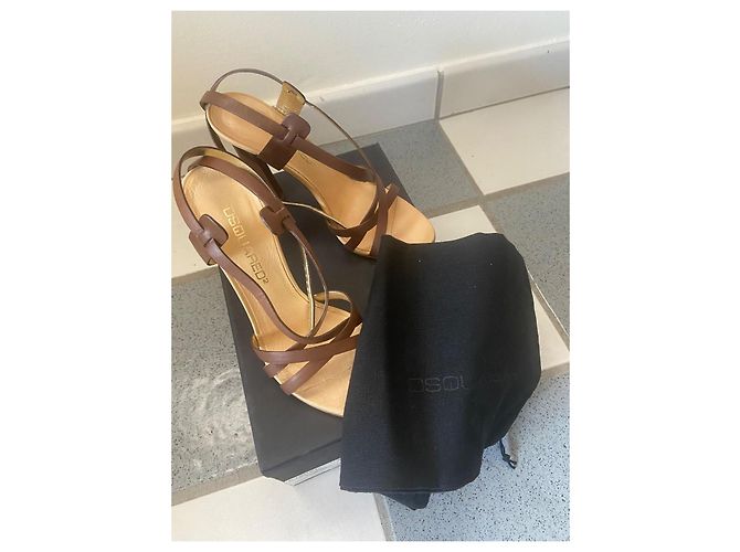 Dsquared2 Ankle Strap Sandals Brown Leather - view 5