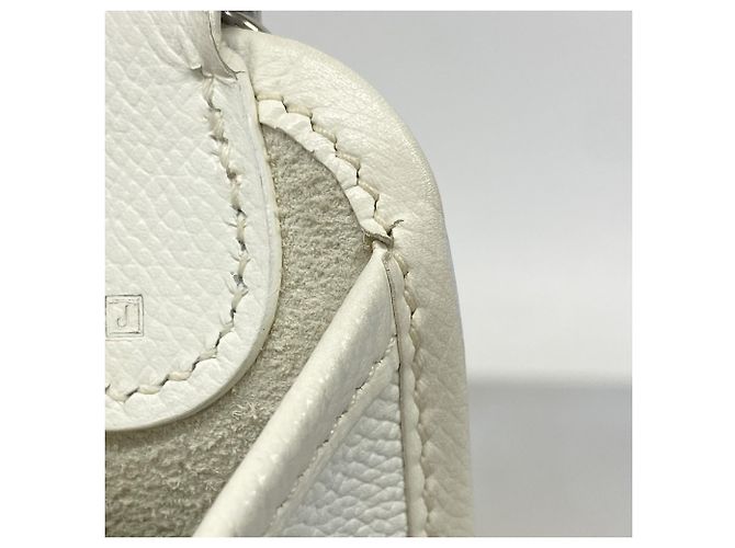Hermès Borsa a Spalla Hermes Vespa PM Veau Epsom Bianco J Stamp Donne - vista 8