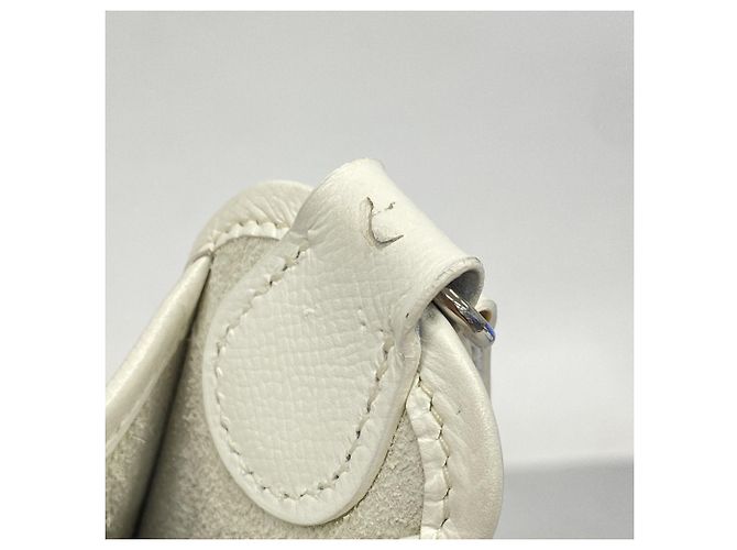 Hermès Borsa a Spalla Hermes Vespa PM Veau Epsom Bianco J Stamp Donne - vista 9