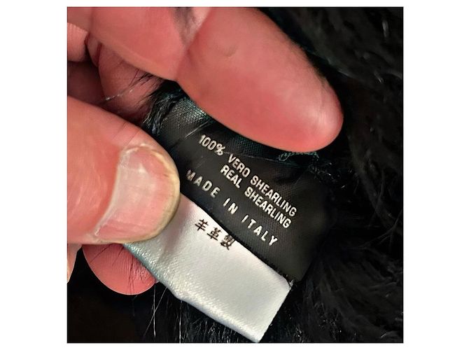 Abrigo de shearling auténtico Gucci 02 AW Tom Ford Runway Negro - vista 11