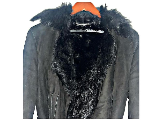 Abrigo de shearling auténtico Gucci 02 AW Tom Ford Runway Negro - vista 2