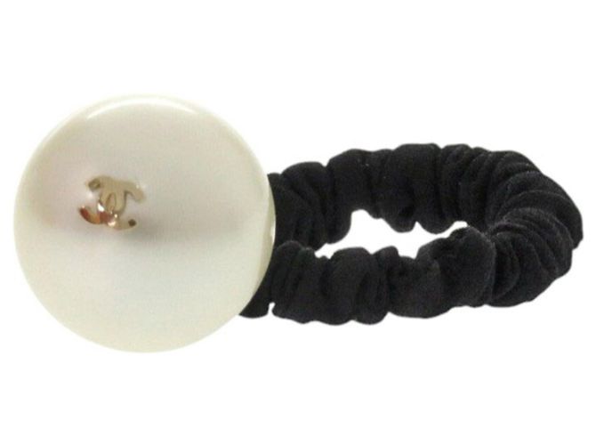 Coletero Chanel Coco Mark Negro Blanco Dorado - vista 2