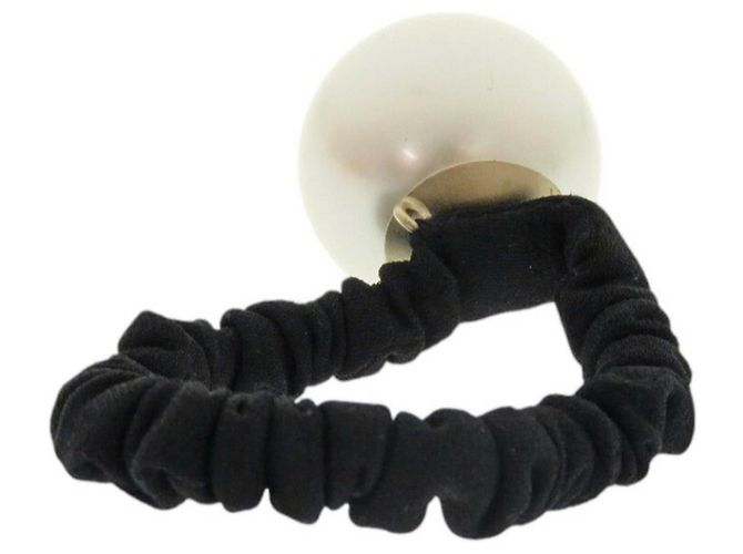 Coletero Chanel Coco Mark Negro Blanco Dorado - vista 3