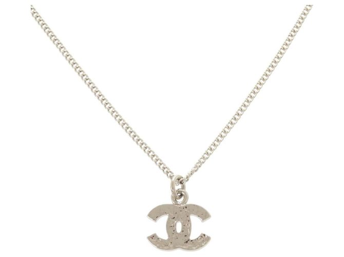 Collana in strass argento Chanel Coco Mark - vista 4
