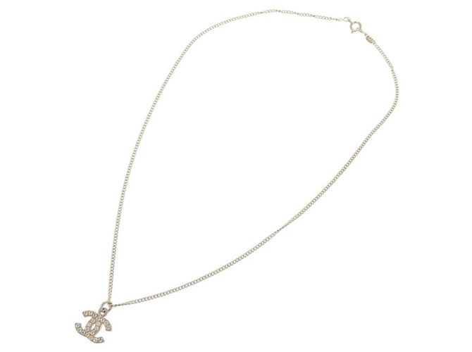 Collana in strass argento Chanel Coco Mark - vista 5
