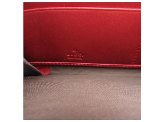 Gucci Herz verschlungenes Leder Langbörse Rot - Ansicht 10