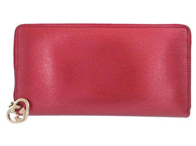 Gucci Herz verschlungenes Leder Langbörse Rot - Ansicht 2