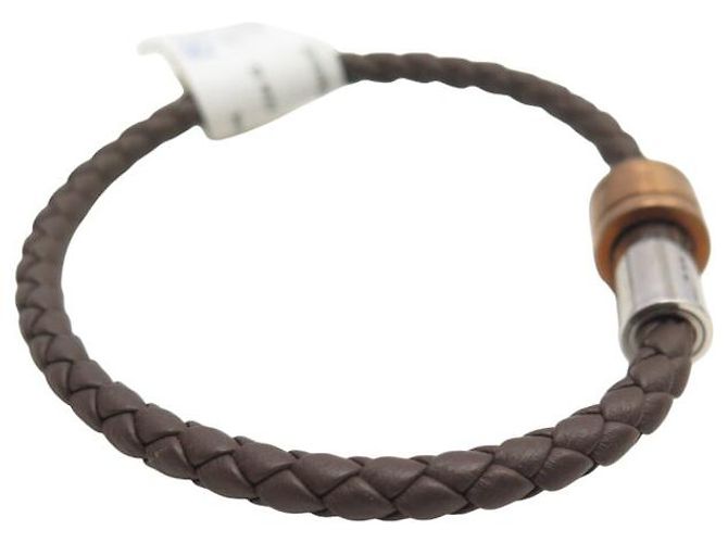 NUOVO BRACCIALE MONTBLANC M61026 IN PELLE INTRECCIATA MARRONE 19CM - vista 4