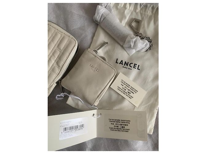 Lancel Midi-Minuit Bolsa para Telefone em Couro Acolchoado Branco - vista 6