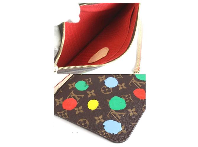 Borsa a Spalla Louis Vuitton LV x YK Neverfull MM Marrone Monogramma - vista 10