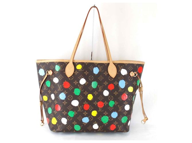 Borsa a Spalla Louis Vuitton LV x YK Neverfull MM Marrone Monogramma - vista 2
