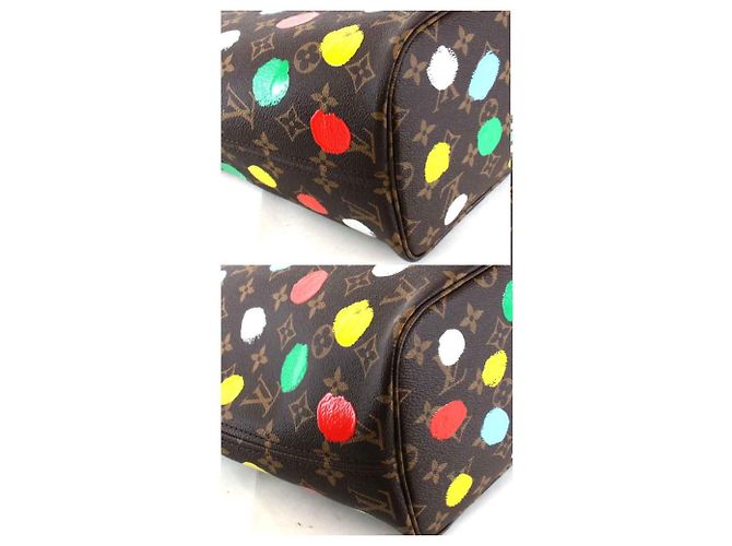 Borsa a Spalla Louis Vuitton LV x YK Neverfull MM Marrone Monogramma - vista 3