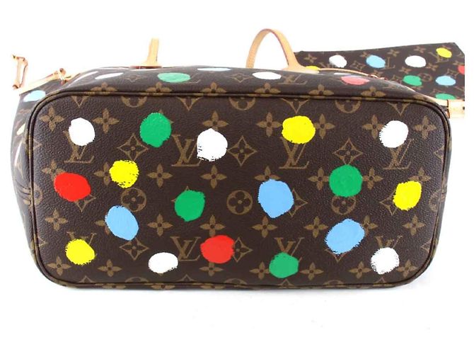Borsa a Spalla Louis Vuitton LV x YK Neverfull MM Marrone Monogramma - vista 4