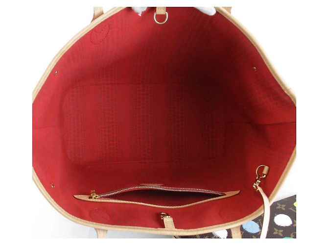 Borsa a Spalla Louis Vuitton LV x YK Neverfull MM Marrone Monogramma - vista 6