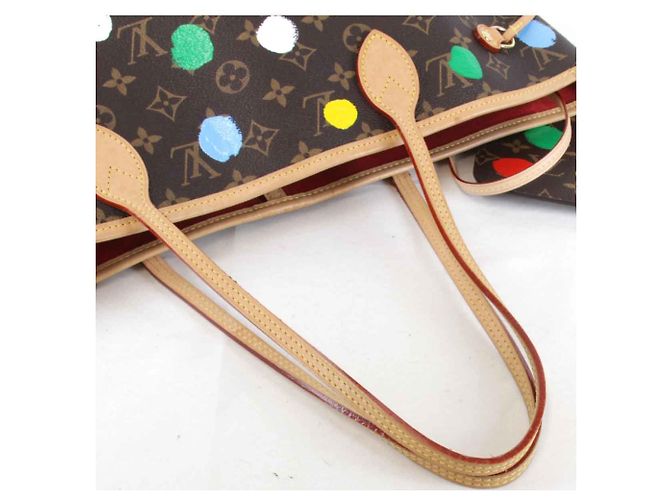 Borsa a Spalla Louis Vuitton LV x YK Neverfull MM Marrone Monogramma - vista 8