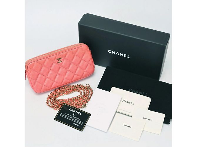 Chanel Matelasse Chain Wallet Shoulder Bag Pink - view 8