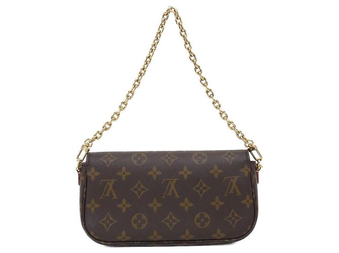 Borsa a spalla Louis Vuitton Monogram Wallet on Chain Ivy M81911 Marrone Monogramma - vista 2