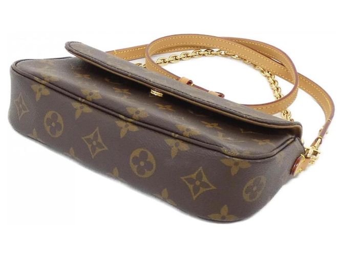 Borsa a spalla Louis Vuitton Monogram Wallet on Chain Ivy M81911 Marrone Monogramma - vista 3