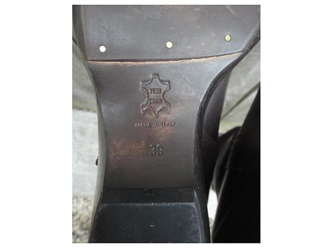 Autre Marque Botas Fru.it de cuero marrón oscuro - vista 5