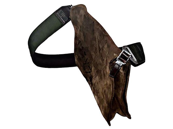 Borsa a tracolla in suede e nylon autentica Gucci Tom Ford rara Marrone - vista 5