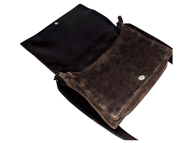 Borsa a tracolla in suede e nylon autentica Gucci Tom Ford rara Marrone - vista 9