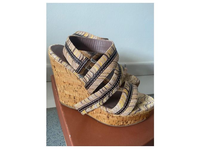 Missoni Keilsandalen Kork Muster - Ansicht 2