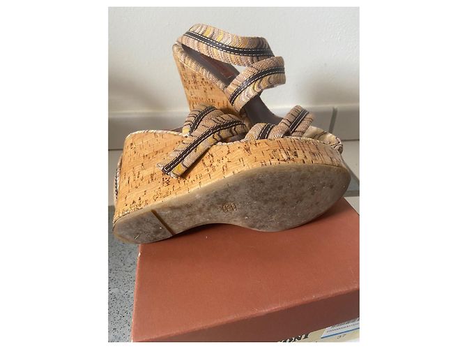 Missoni Keilsandalen Kork Muster - Ansicht 4