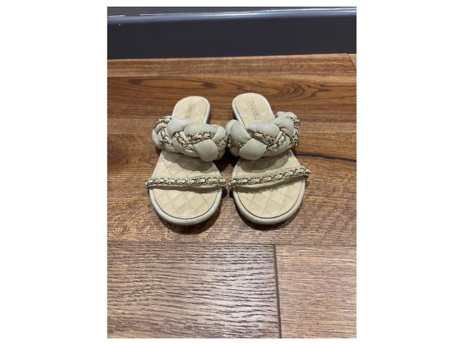 Mule Chanel in scamosciato beige 37 - vista 2