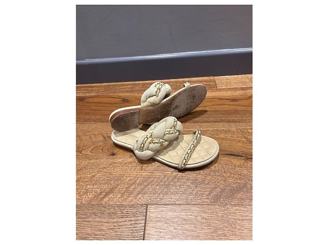 Mule Chanel in scamosciato beige 37 - vista 7