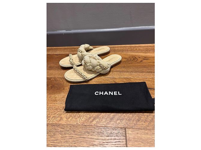 Mule Chanel in scamosciato beige 37 - vista 8