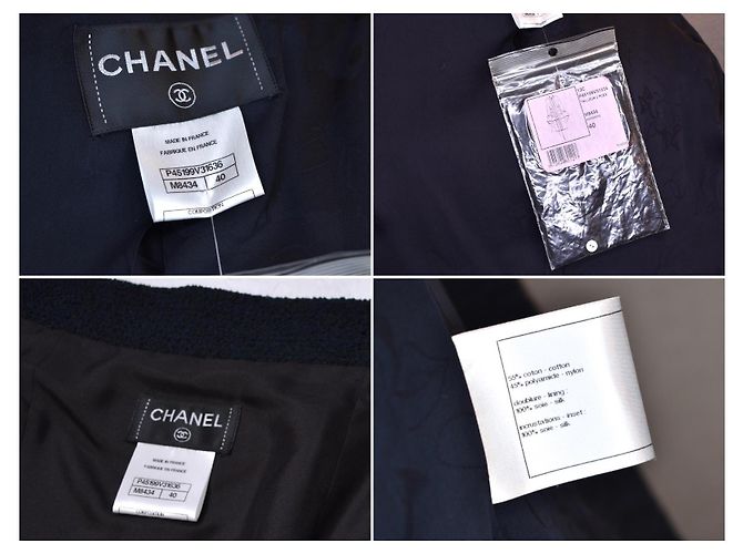 Chanel Look 35/71 dei Giardini di Versailles in passerella Blu navy Blu scuro - vista 6