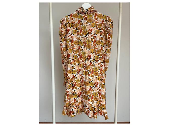 Sandro Kleid Orange Viscose Mehrfarben - Ansicht 7