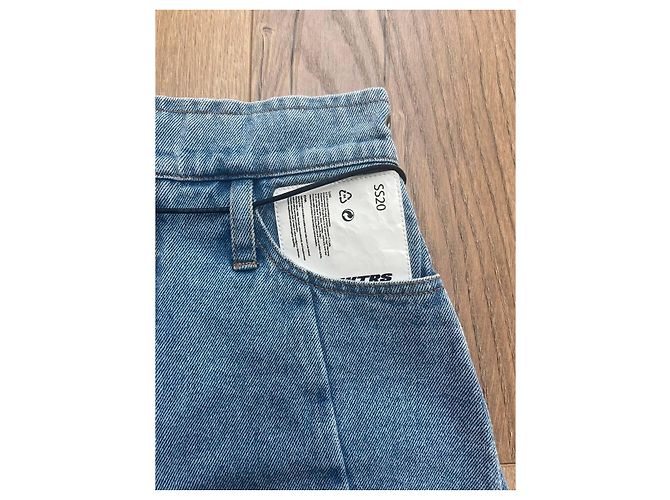 Autre Marque Pantaloncini in denim ttswtrs blu cotone - vista 3